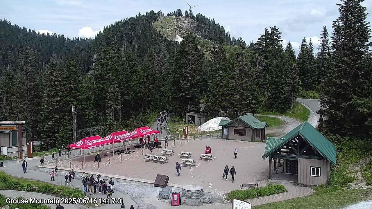 Webcam frame from Grouse Mountain on 2025/06/16
