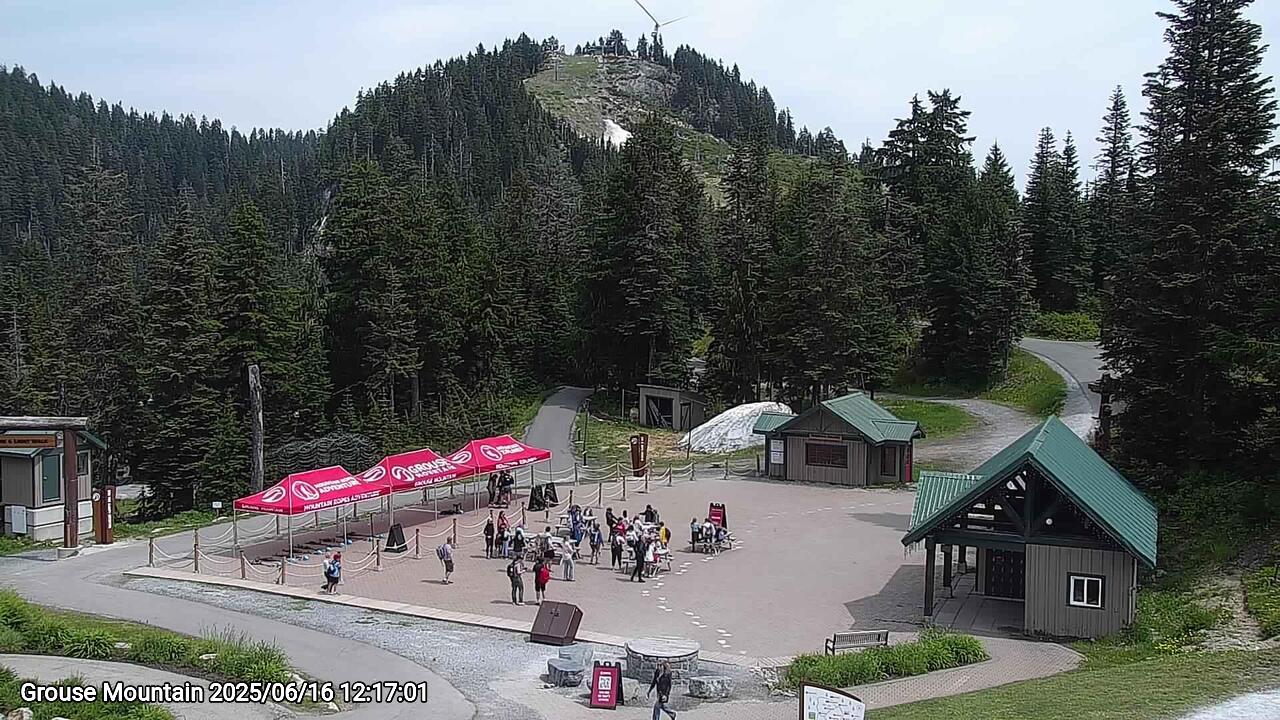 Webcam frame from Grouse Mountain at 2025/06/16 12:00