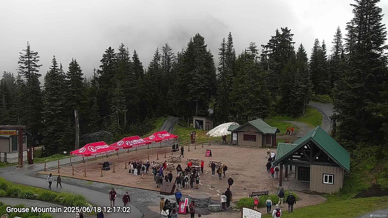 Webcam frame from Grouse Mountain at 2025/06/18 12:00