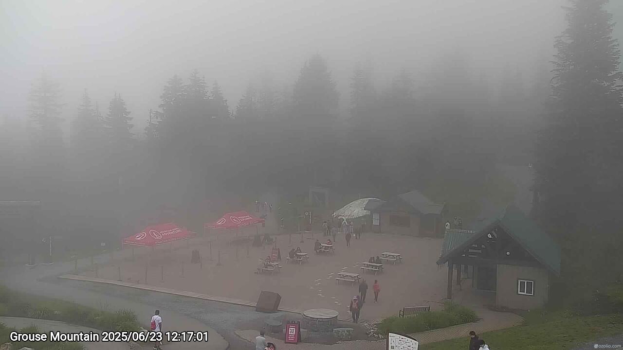 Webcam frame from Grouse Mountain at 2025/06/23 12:00