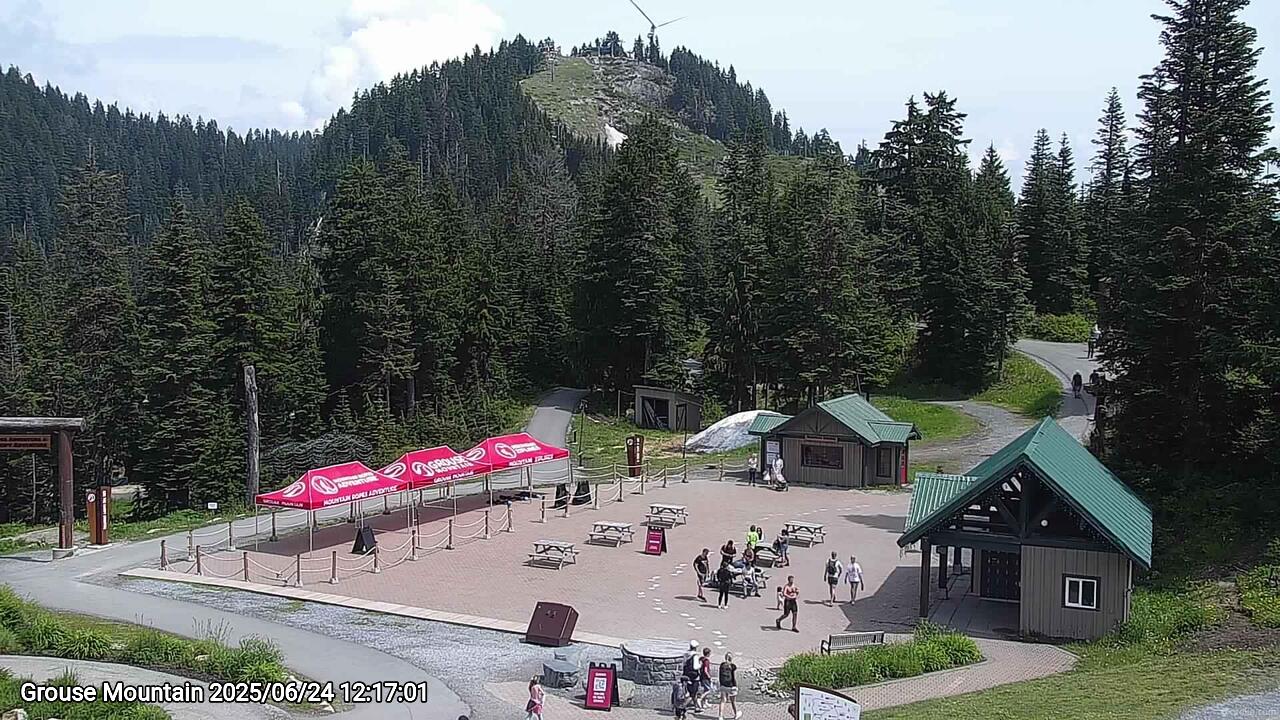 Webcam frame from Grouse Mountain at 2025/06/24 12:00