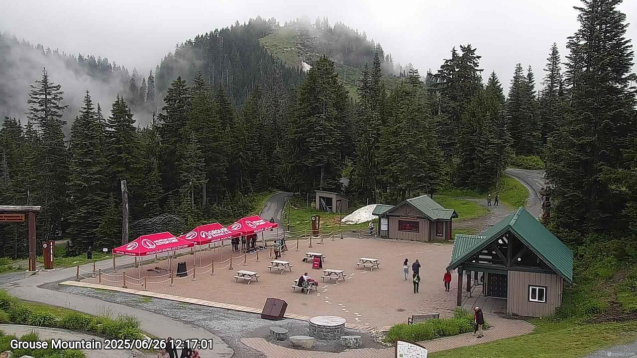 Webcam frame from Grouse Mountain at 2025/06/26 12:00