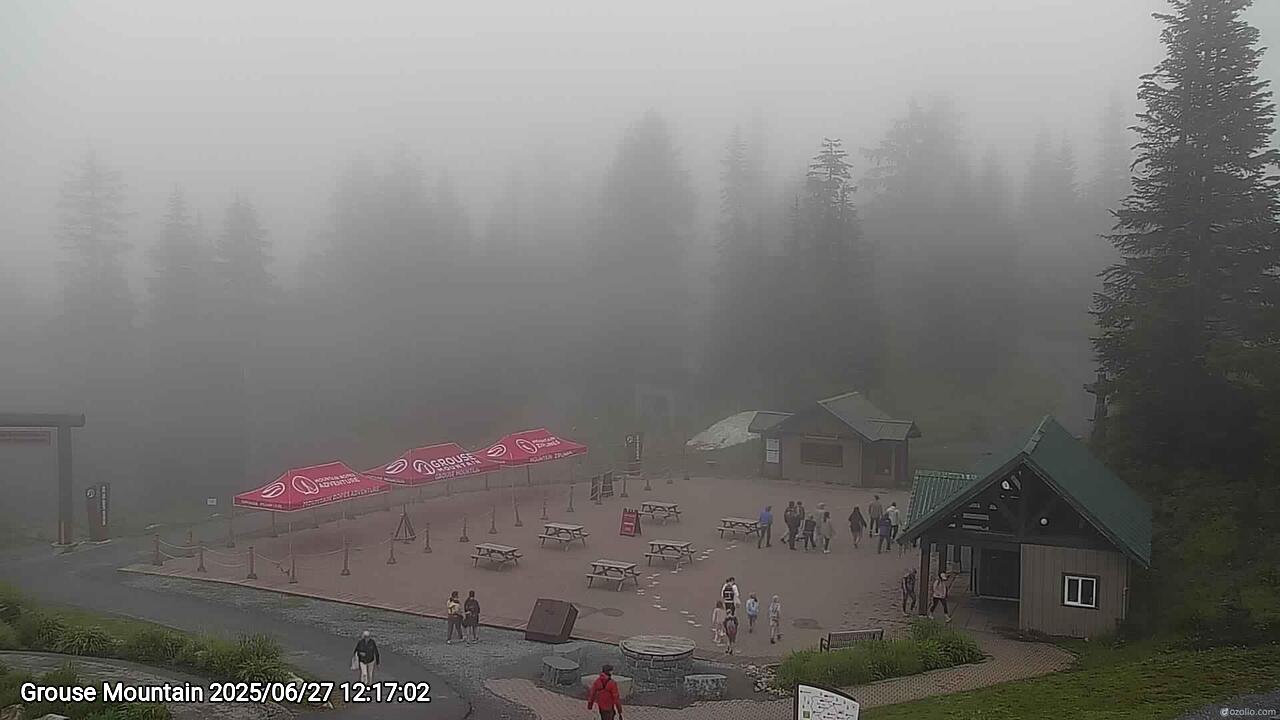 Webcam frame from Grouse Mountain at 2025/06/27 12:00