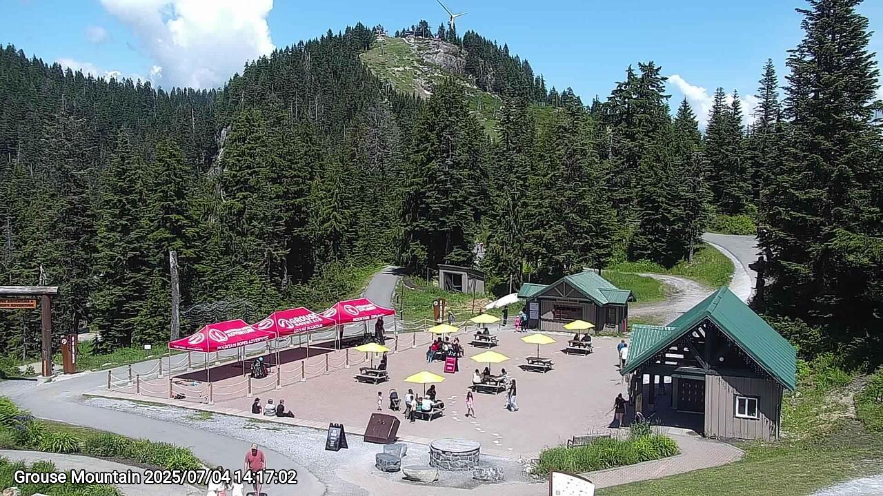 Webcam frame from Grouse Mountain on 2025/07/04