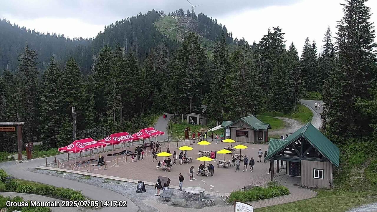 Webcam frame from Grouse Mountain on 2025/07/05