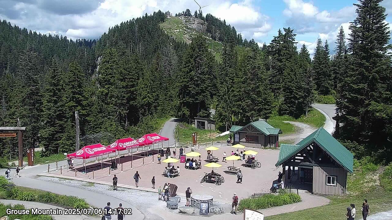 Webcam frame from Grouse Mountain on 2025/07/06
