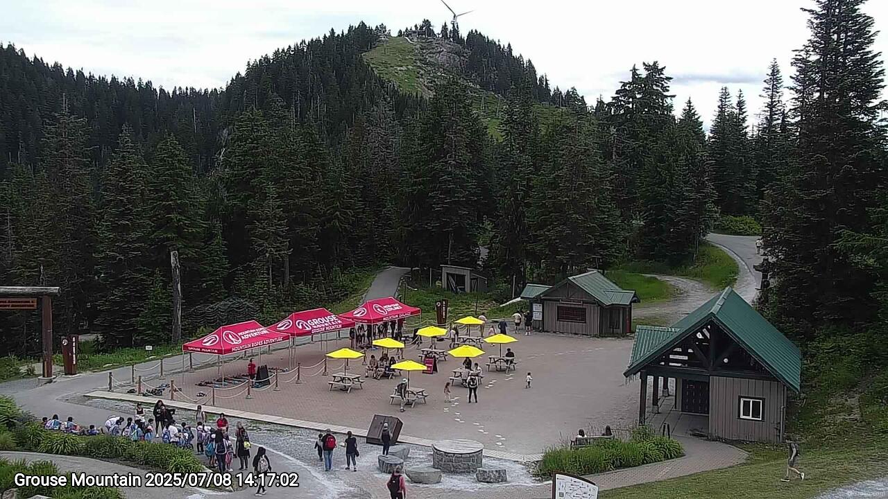 Webcam frame from Grouse Mountain on 2025/07/08