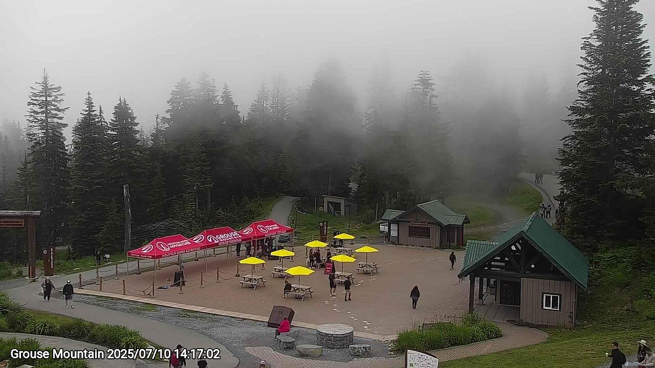 Webcam frame from Grouse Mountain on 2025/07/10