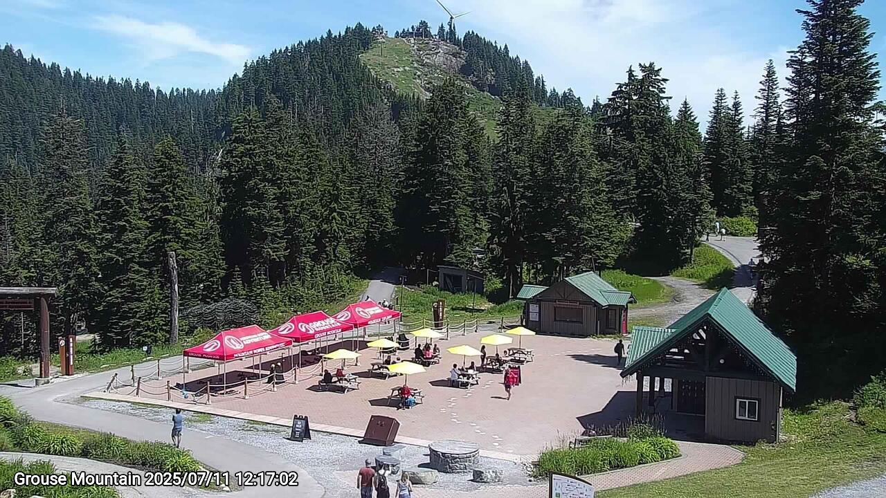 Webcam frame from Grouse Mountain at 2025/07/11 12:00
