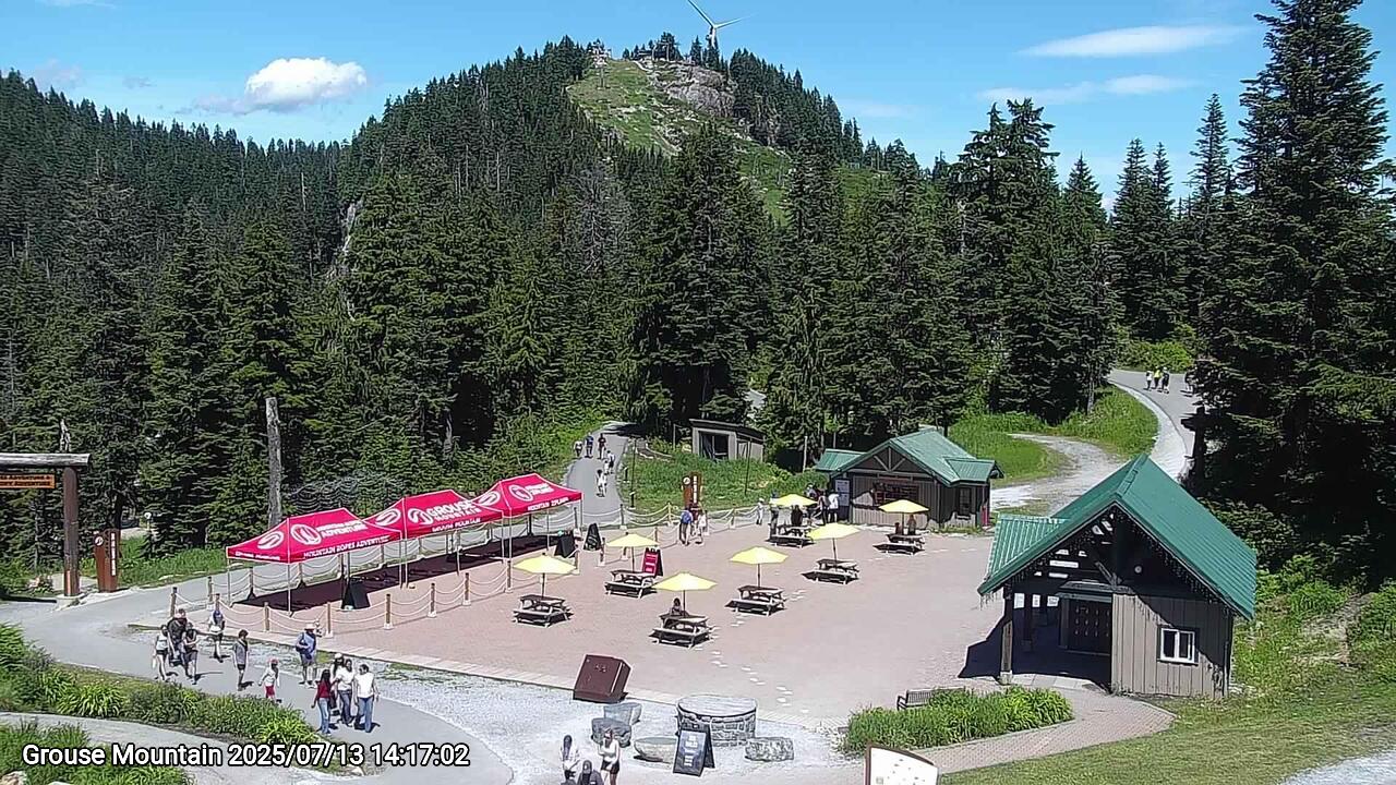 Webcam frame from Grouse Mountain on 2025/07/13