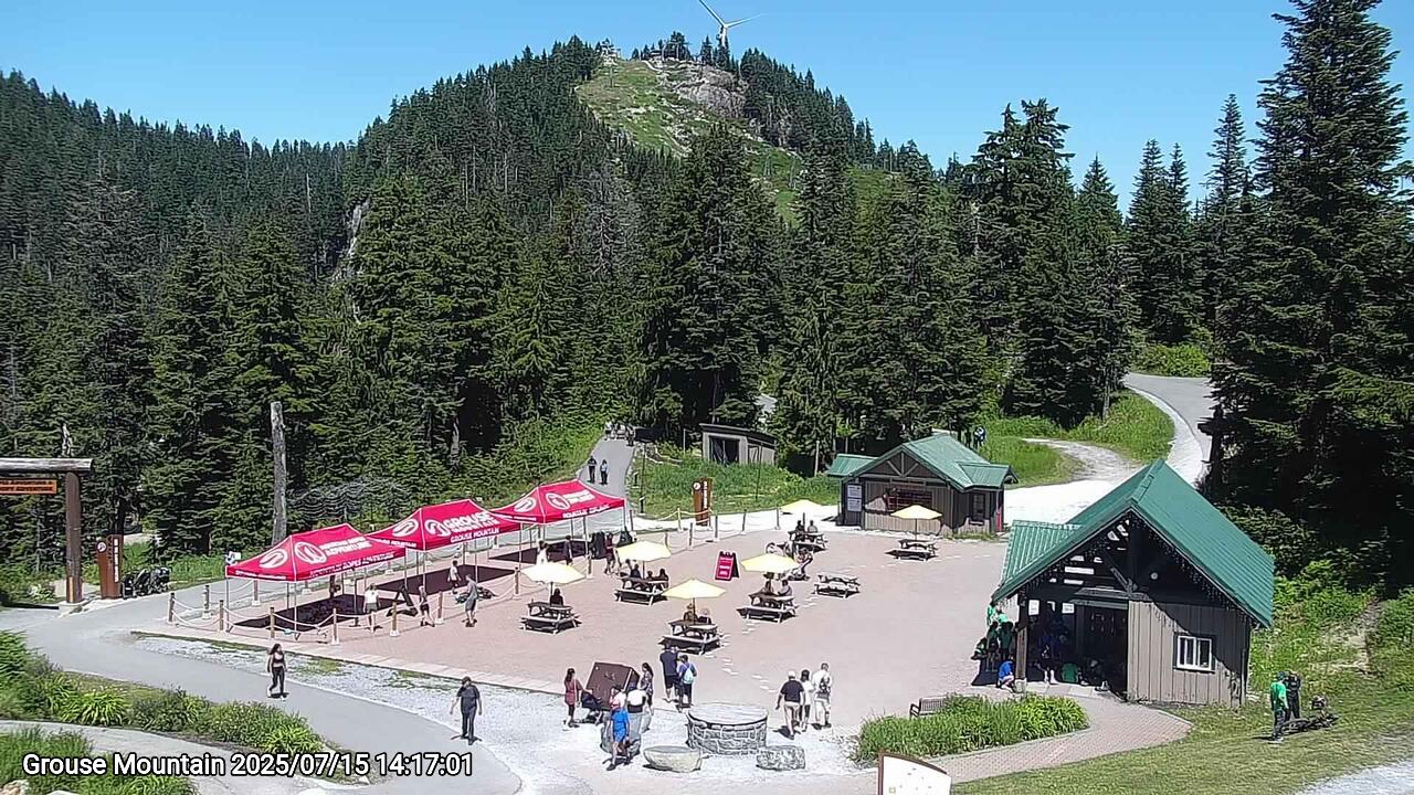 Webcam frame from Grouse Mountain on 2025/07/15