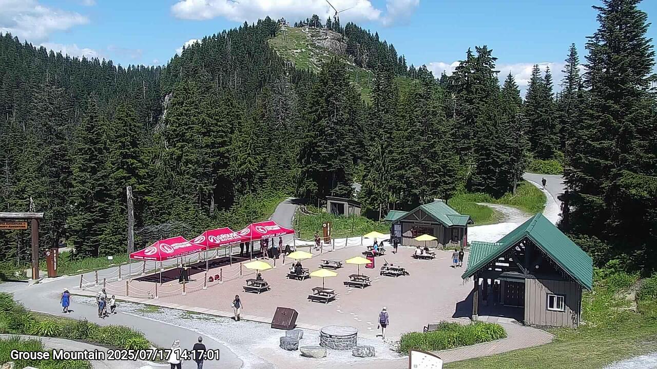 Webcam frame from Grouse Mountain on 2025/07/17