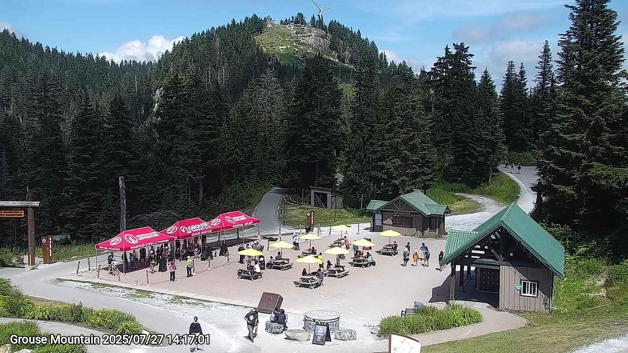 Webcam frame from Grouse Mountain on 2025/07/27