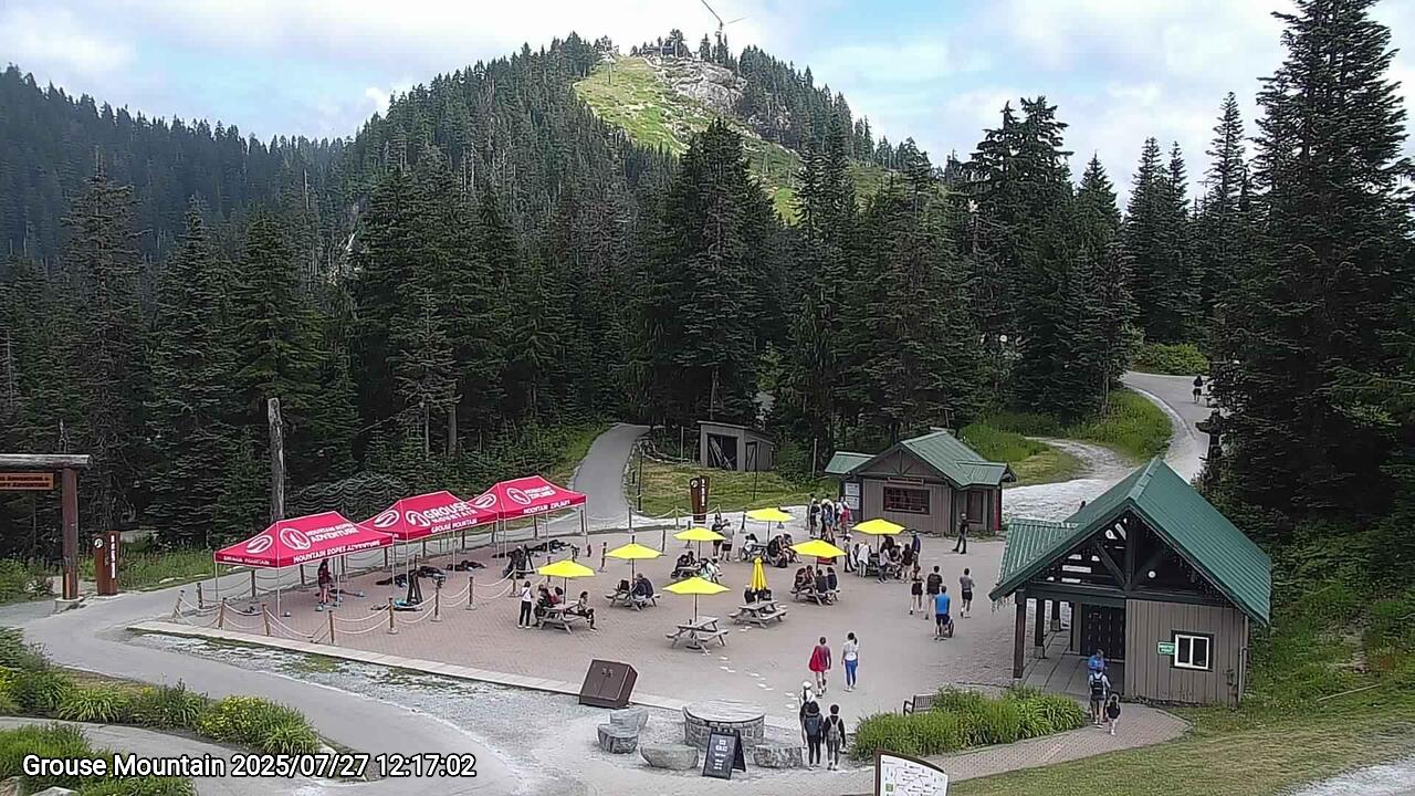 Webcam frame from Grouse Mountain at 2025/07/27 12:00