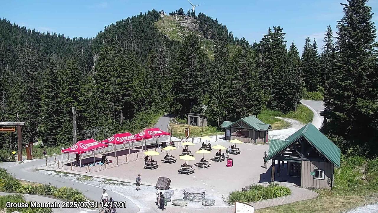 Webcam frame from Grouse Mountain on 2025/07/31