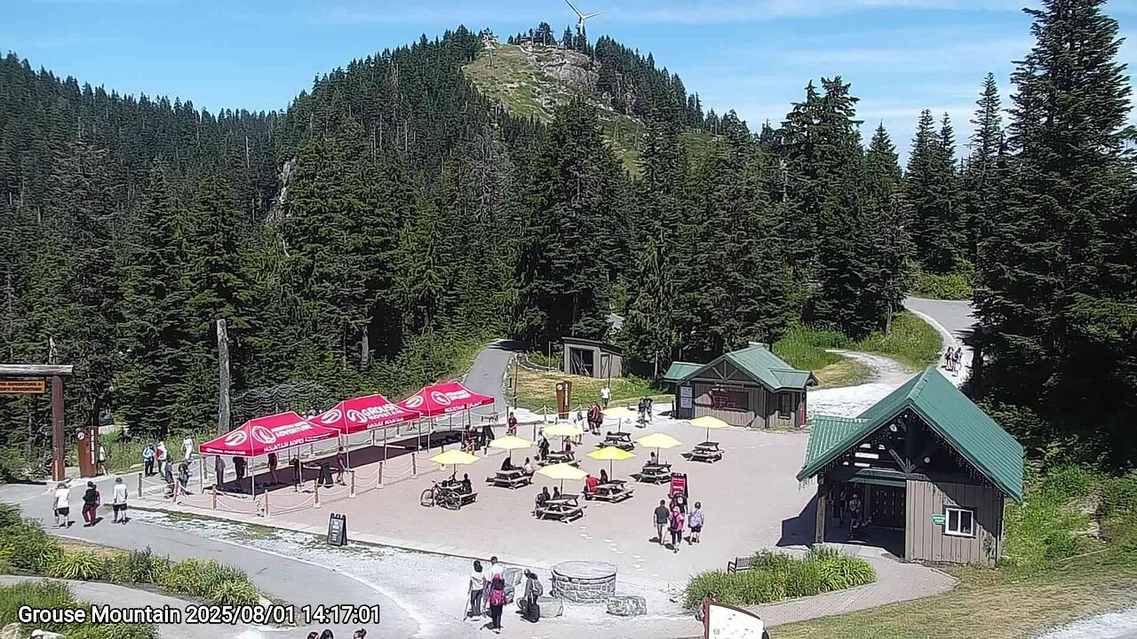 Webcam frame from Grouse Mountain on 2025/08/01