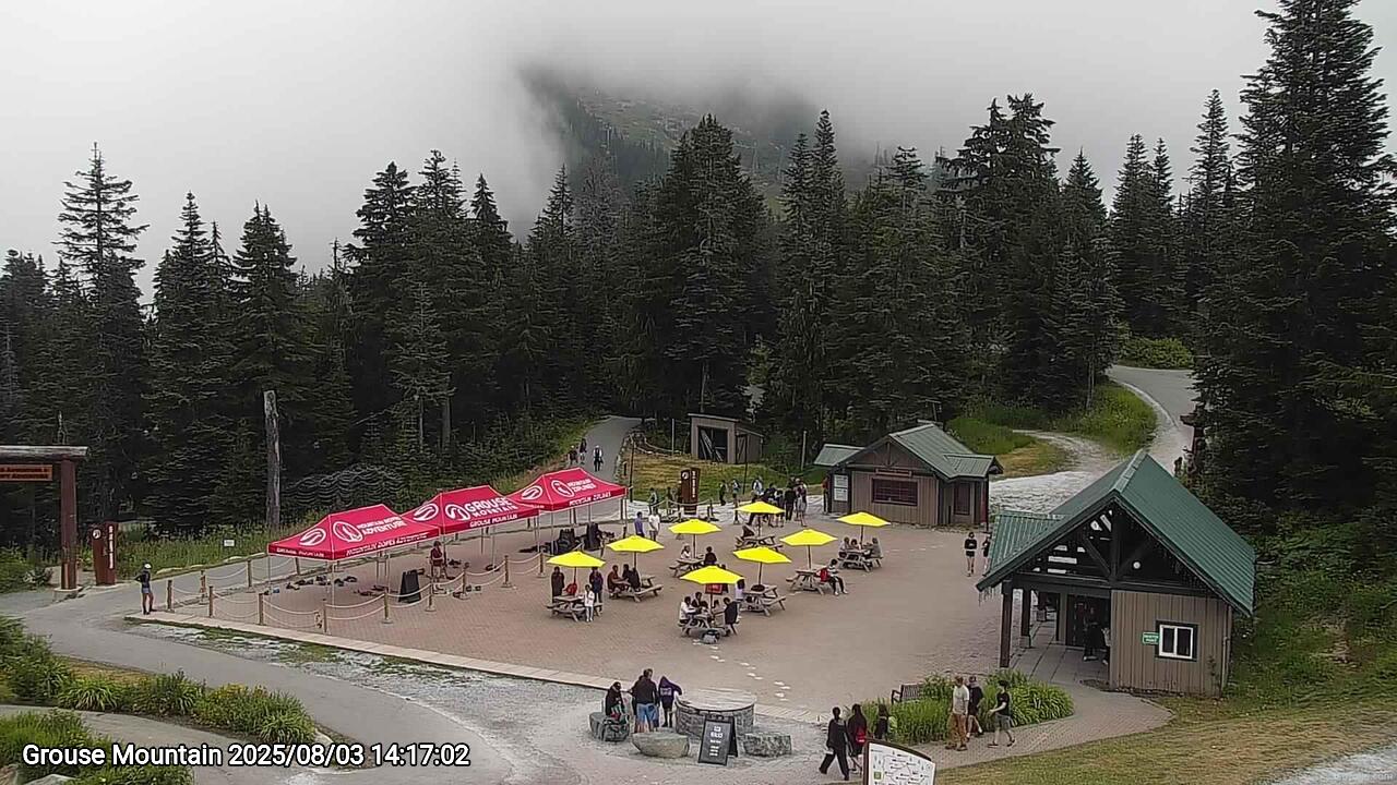 Webcam frame from Grouse Mountain on 2025/08/03