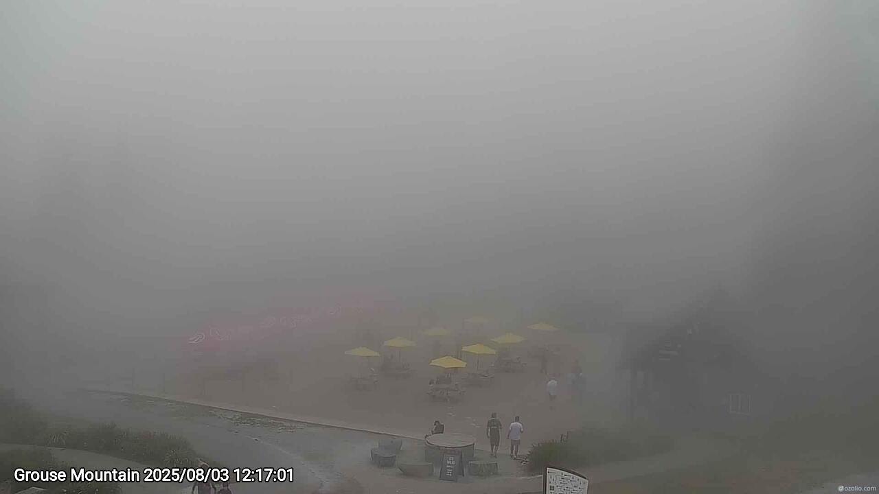 Webcam frame from Grouse Mountain at 2025/08/03 12:00