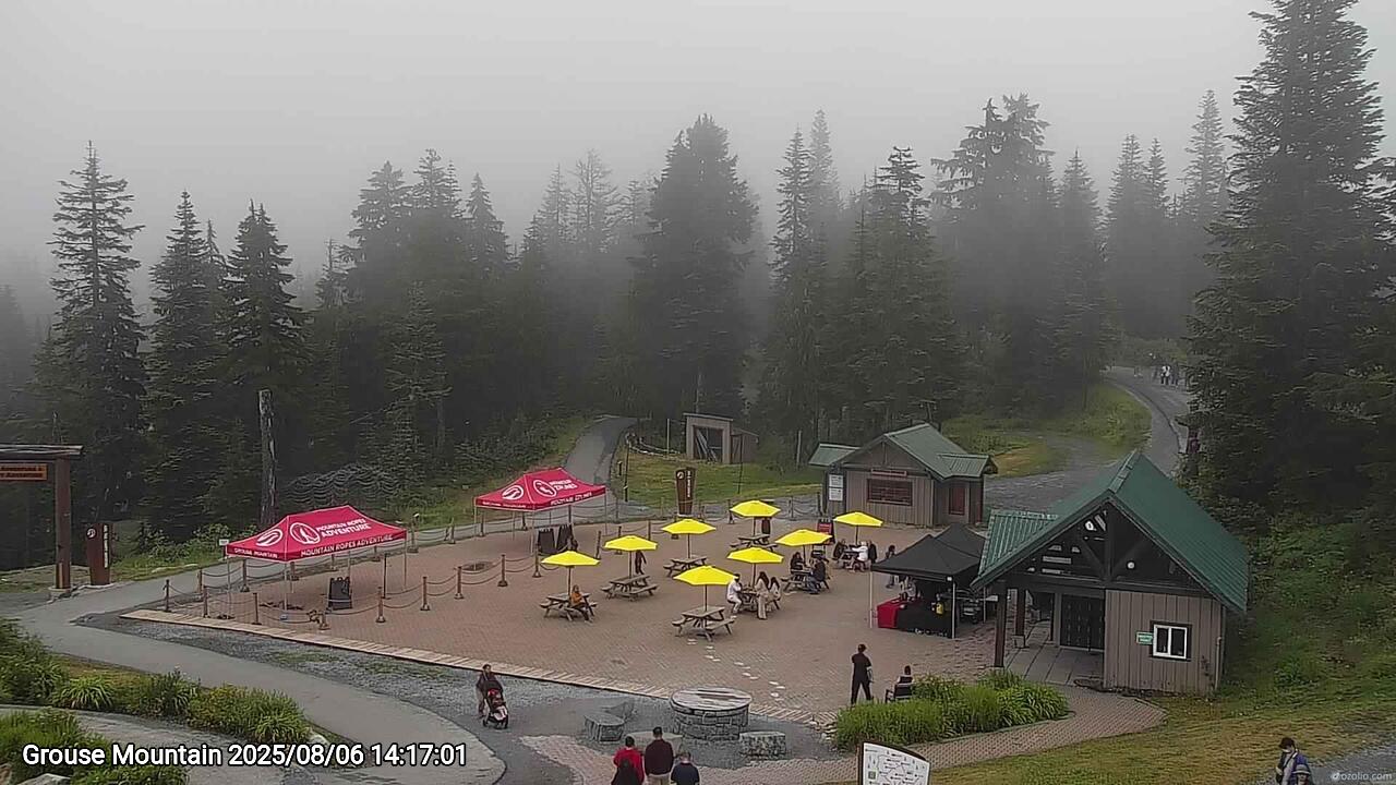 Webcam frame from Grouse Mountain on 2025/08/06