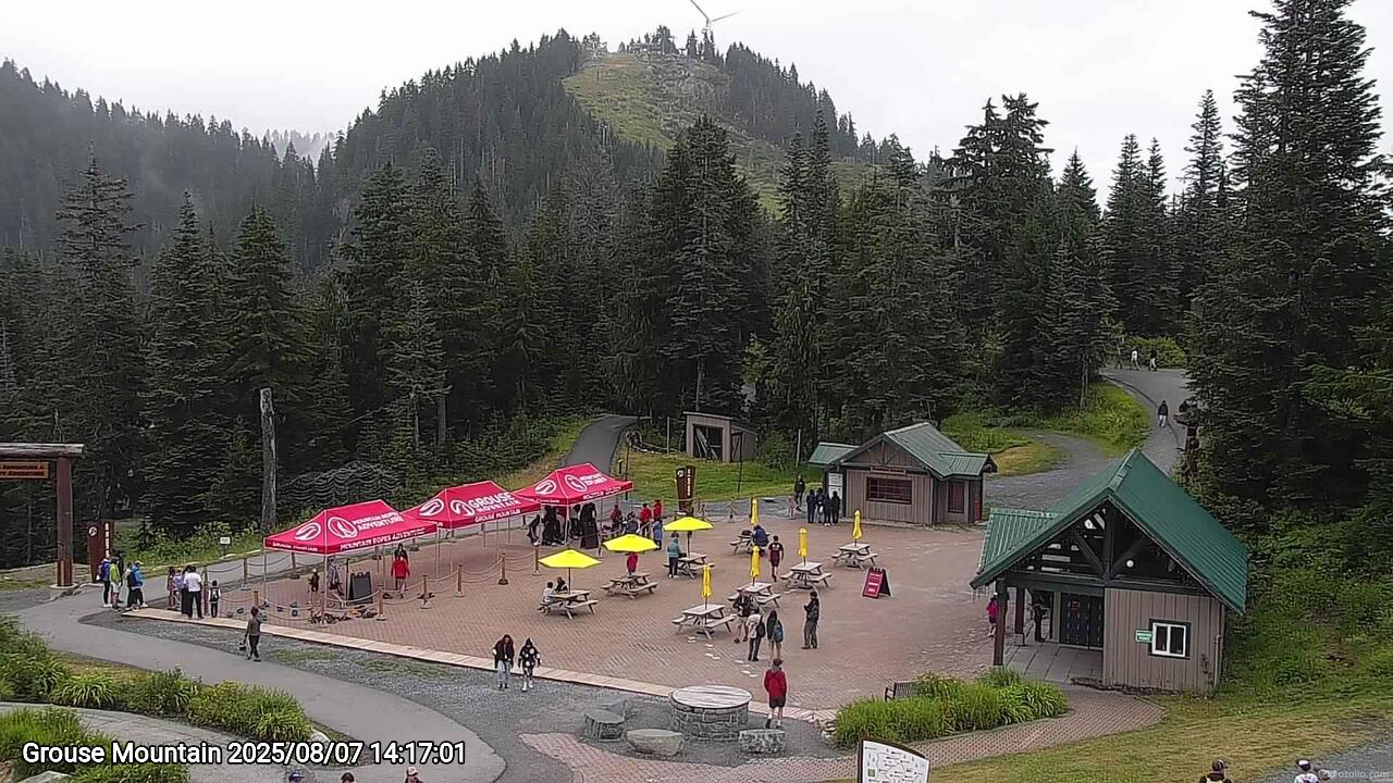 Webcam frame from Grouse Mountain on 2025/08/07