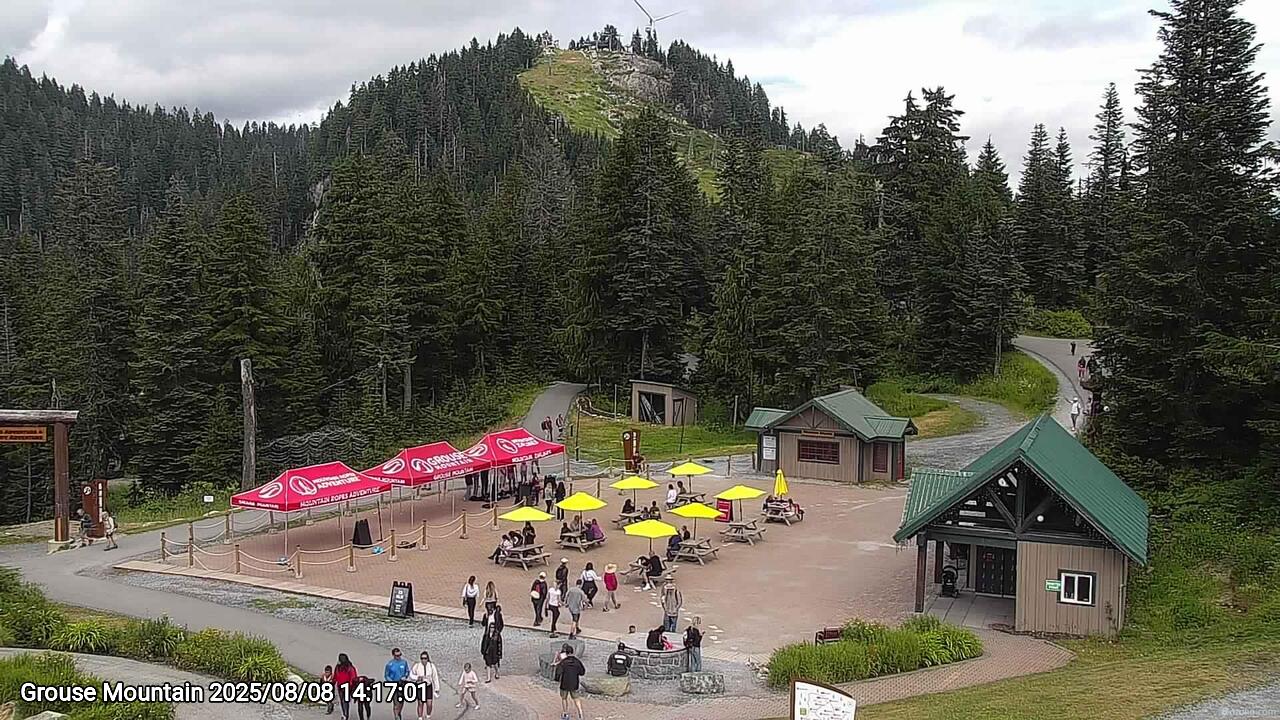 Webcam frame from Grouse Mountain on 2025/08/08