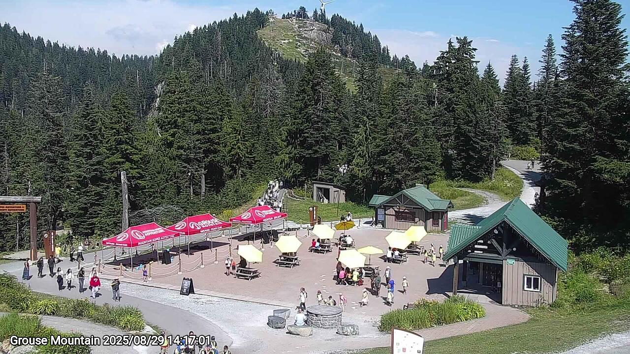 Webcam frame from Grouse Mountain on 2025/08/29
