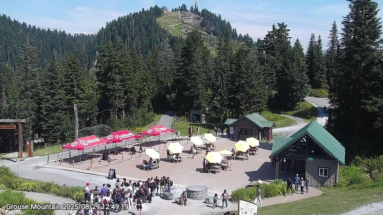 Webcam frame from Grouse Mountain at 2025/08/29 12:00