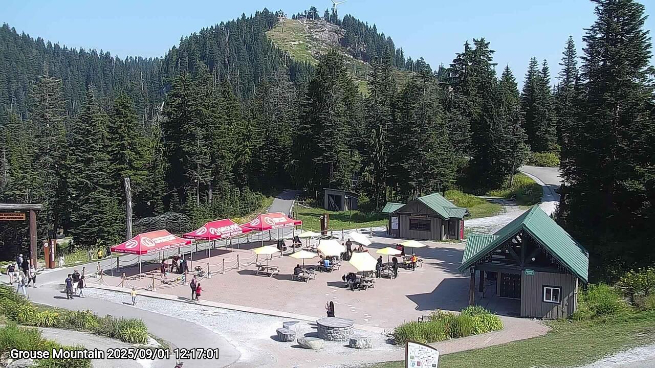 Webcam frame from Grouse Mountain at 2025/09/01 12:00