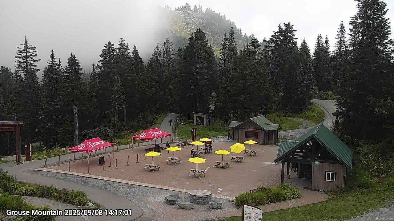 Webcam frame from Grouse Mountain on 2025/09/08