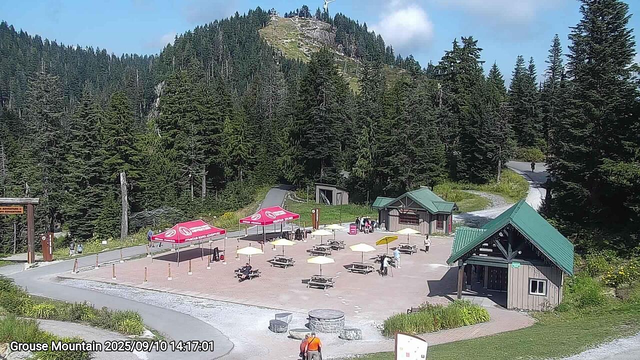 Webcam frame from Grouse Mountain on 2025/09/10