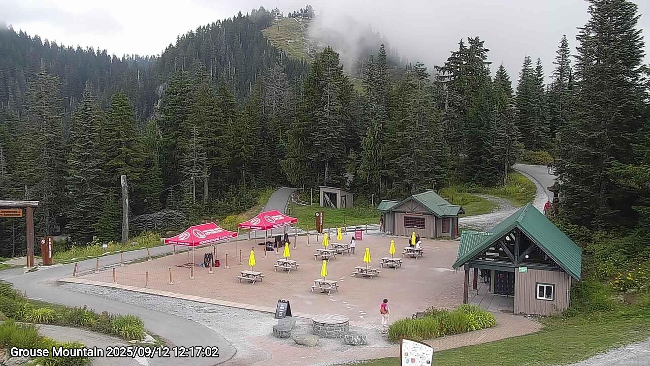 Webcam frame from Grouse Mountain at 2025/09/12 12:00