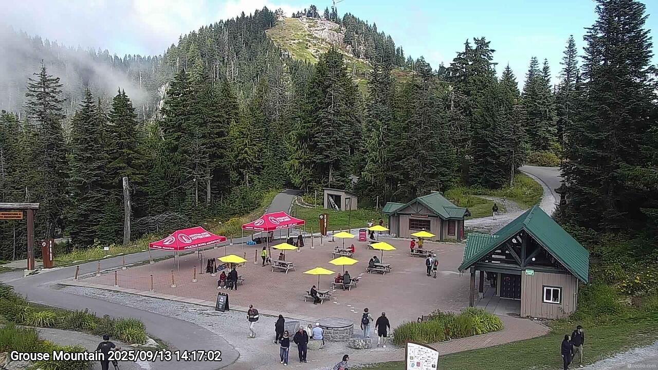 Webcam frame from Grouse Mountain on 2025/09/13