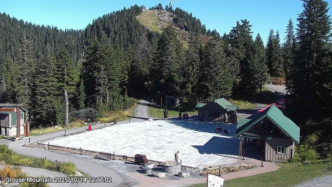 Webcam frame from Grouse Mountain at 2025/10/14 12:00