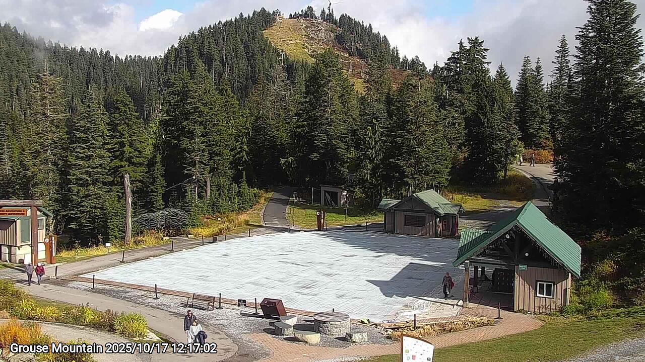 Webcam frame from Grouse Mountain at 2025/10/17 12:00