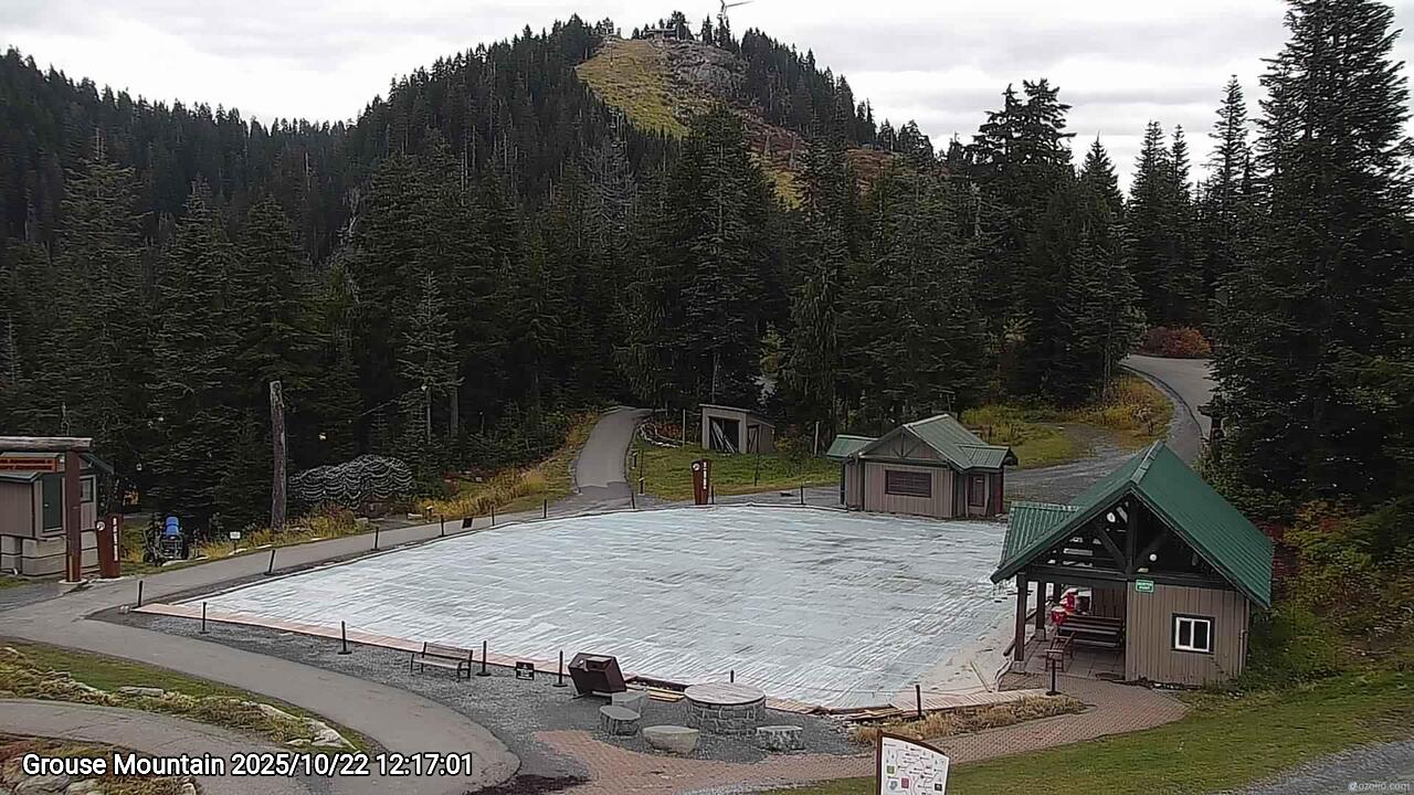 Webcam frame from Grouse Mountain at 2025/10/22 12:00