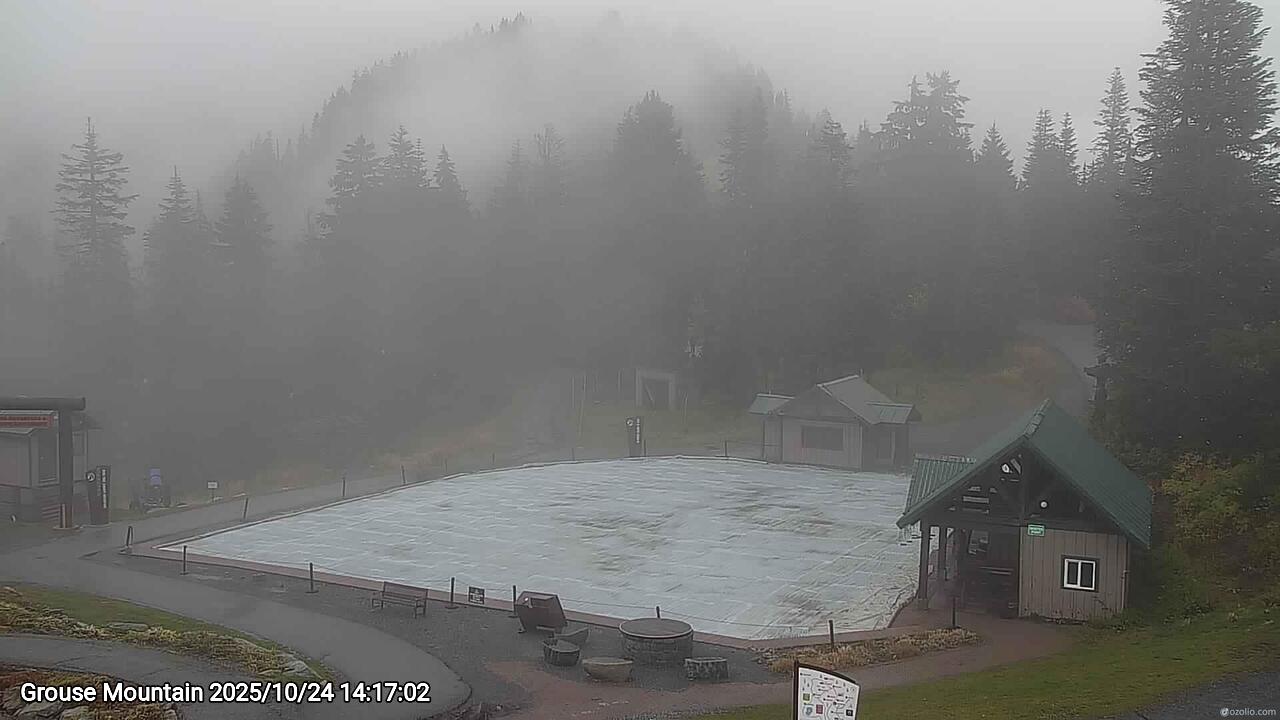 Webcam frame from Grouse Mountain on 2025/10/24