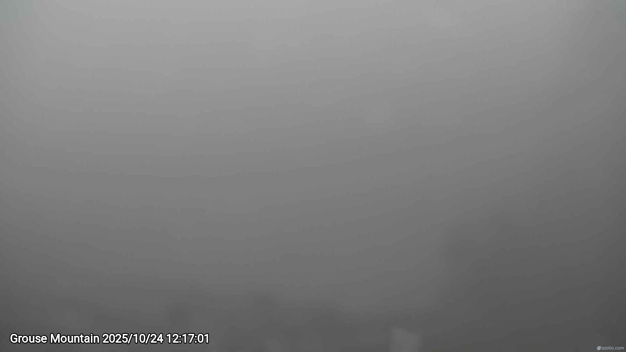 Webcam frame from Grouse Mountain at 2025/10/24 12:00