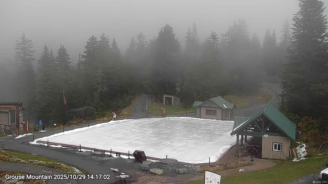 Webcam frame from Grouse Mountain on 2025/10/29
