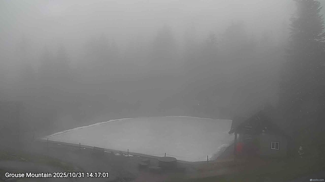 Webcam frame from Grouse Mountain on 2025/10/31