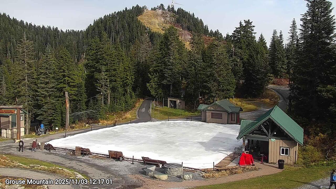 Webcam frame from Grouse Mountain at 2025/11/03 12:00
