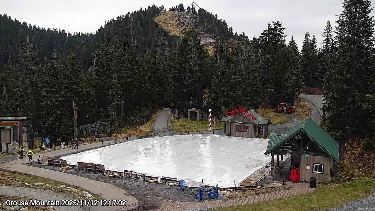 Webcam frame from Grouse Mountain at 2025/11/12 12:00