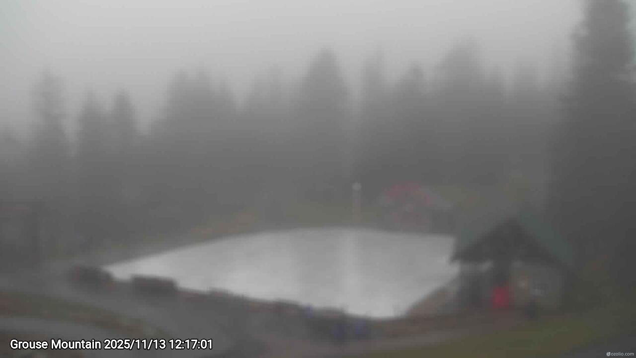 Webcam frame from Grouse Mountain at 2025/11/13 12:00