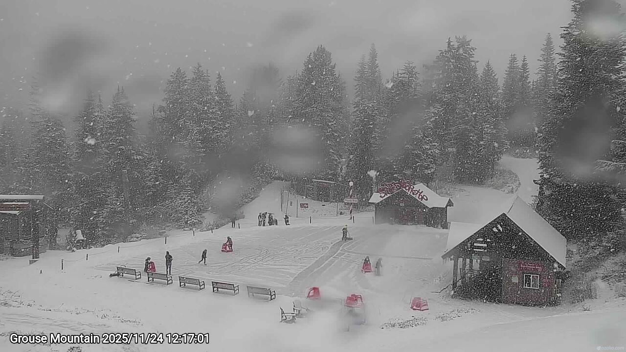 Webcam frame from Grouse Mountain at 2025/11/24 12:00