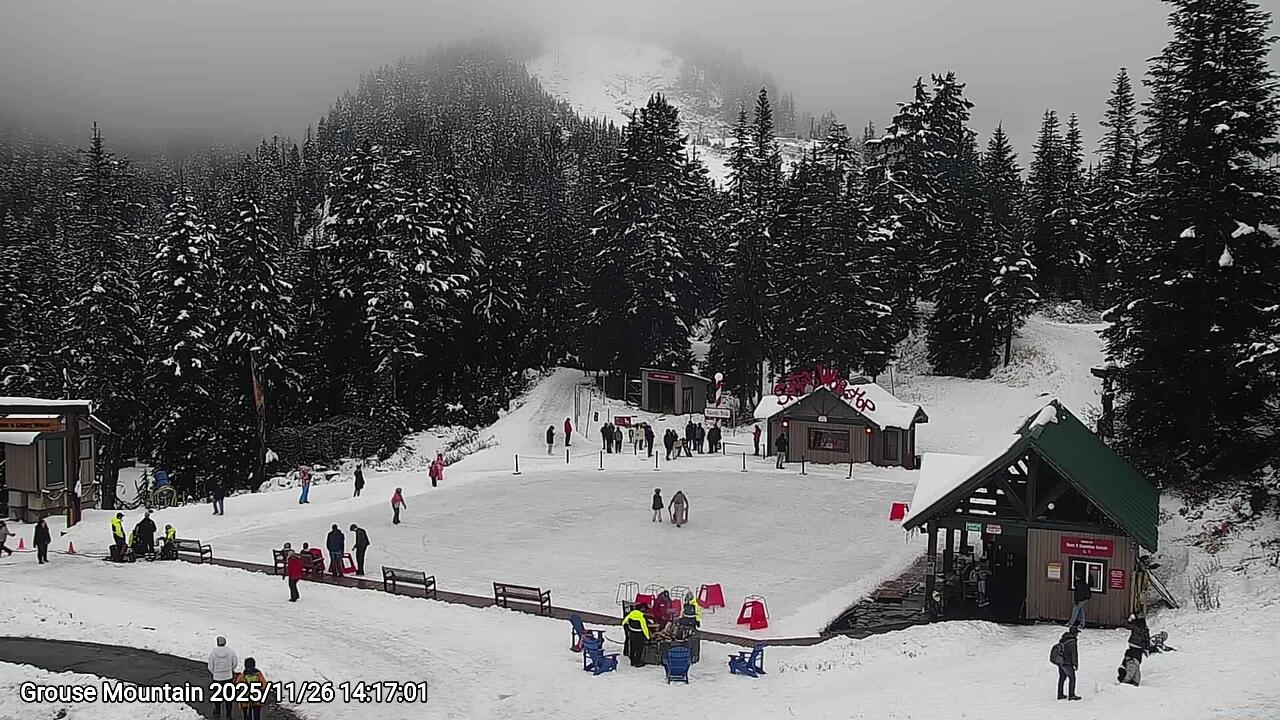 Webcam frame from Grouse Mountain on 2025/11/26