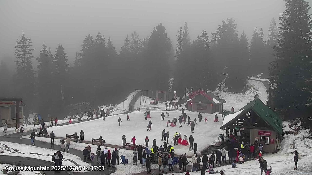 Webcam frame from Grouse Mountain on 2025/12/06