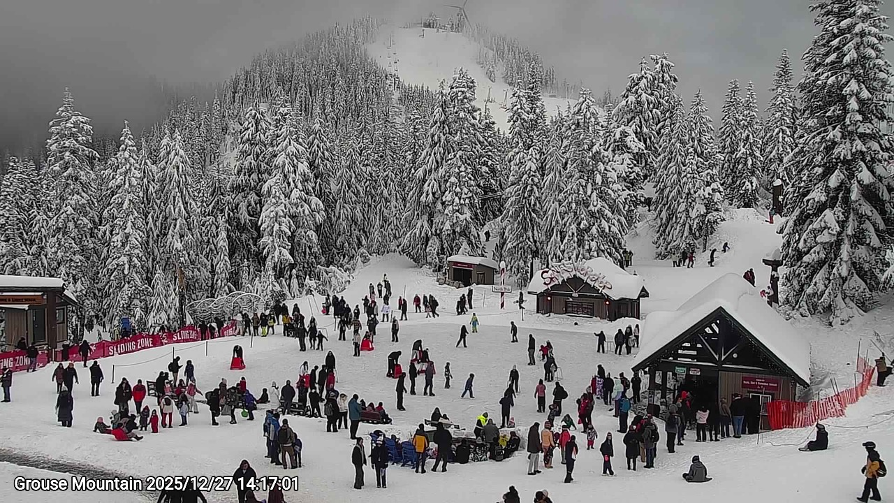 Webcam frame from Grouse Mountain on 2025/12/27