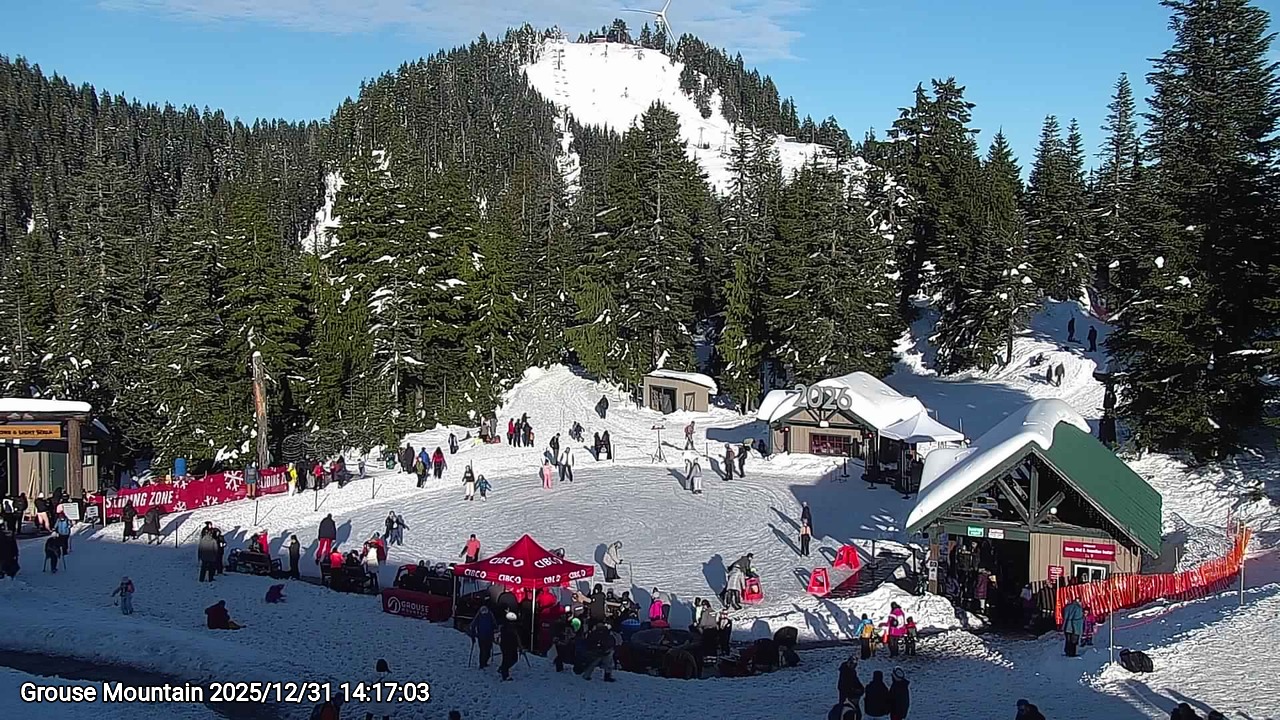 Webcam frame from Grouse Mountain on 2025/12/31