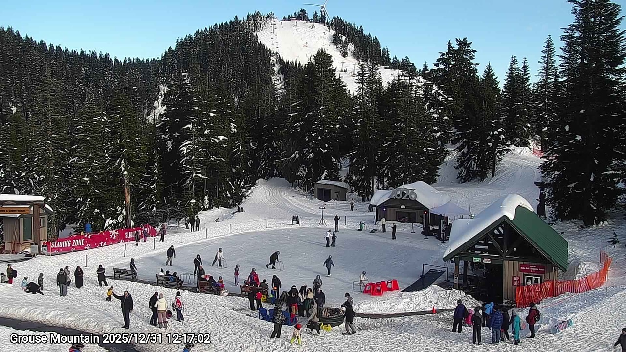 Webcam frame from Grouse Mountain at 2025/12/31 12:00