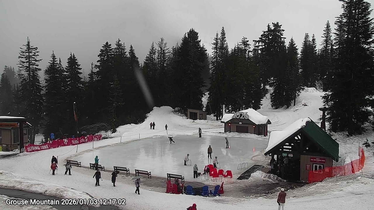 Webcam frame from Grouse Mountain at 2026/01/03 12:00