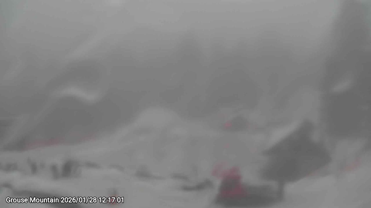 Webcam frame from Grouse Mountain at 2026/01/28 12:00